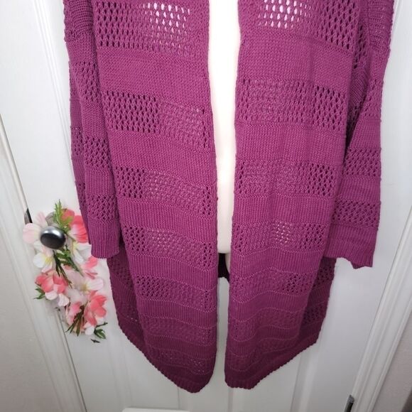 Lane Bryant open front weave cardigan sweater 22/24 - Picture 3 of 7